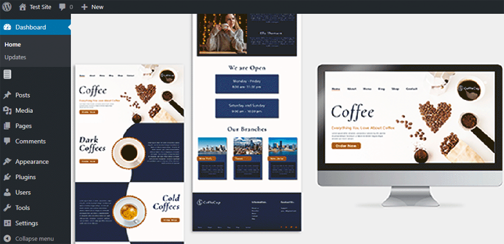 dashboard wordpress